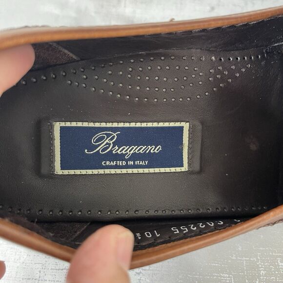 Bragano by Cole Haan Men's Two Tone Leather Loafers Black Brown 10.5 Italy - Picture 12 of 14